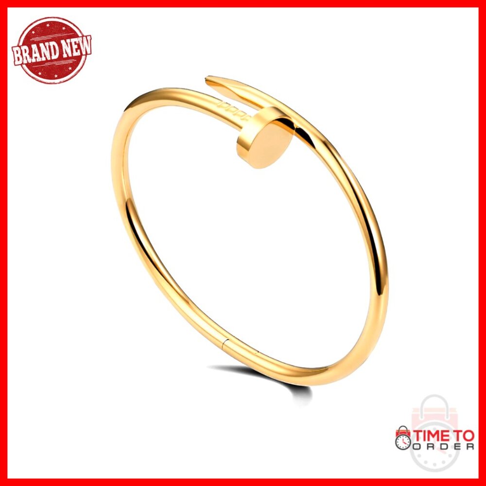 Gold Plated Cuff Bracelet Minimalist Unisex Adjustable Open Bangle